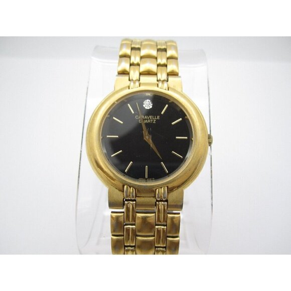 Women Caravelle by Bulova Quartz WR Analog 32mm Round Watch (H134) "New Battery" - Picture 7 of 11